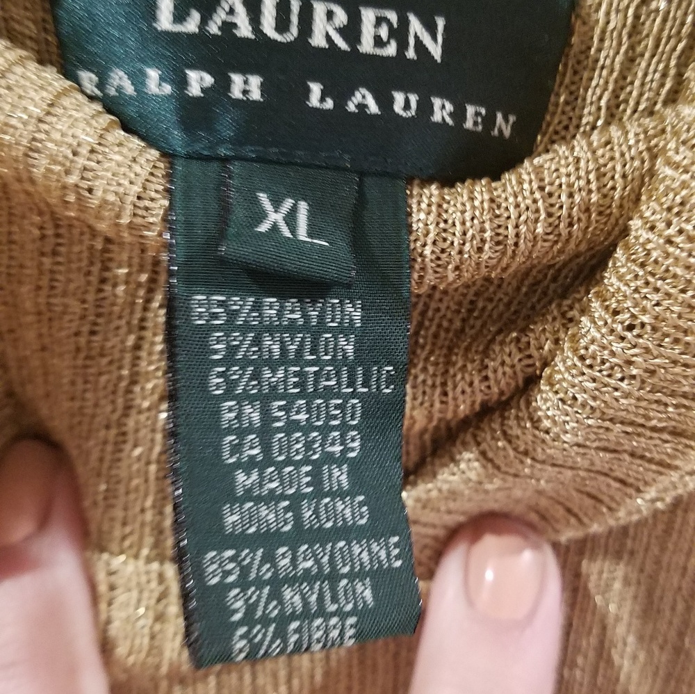 Lauren by Ralph Lauren rib knit turtleneck sweater